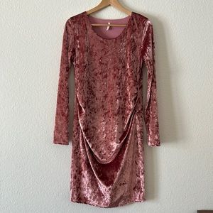 Velvet maternity dress